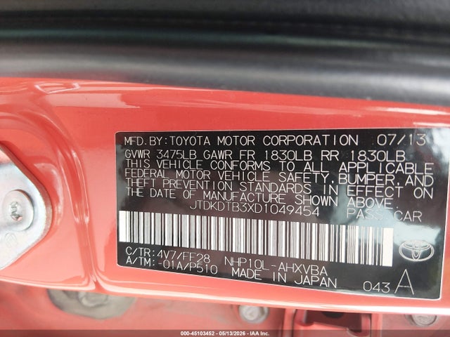 Toyota Prius c Two