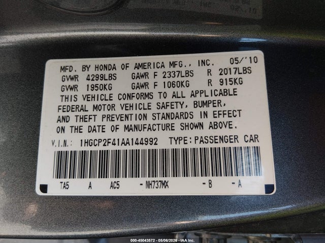 Honda Accord 2.4 Lx-p