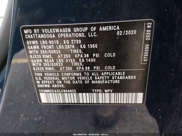 Volkswagen Atlas 3.6l V6 Sel