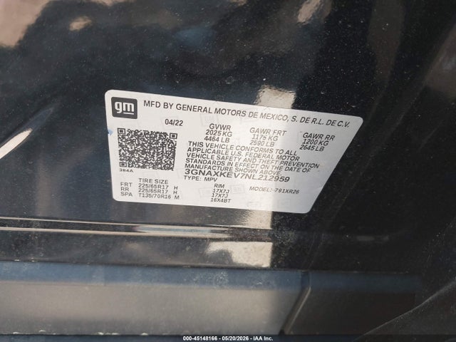 Chevrolet Equinox Fwd Lt