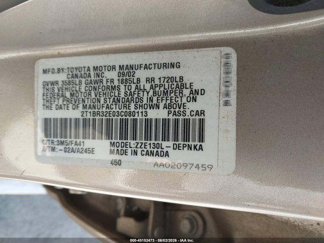 Toyota Corolla Le