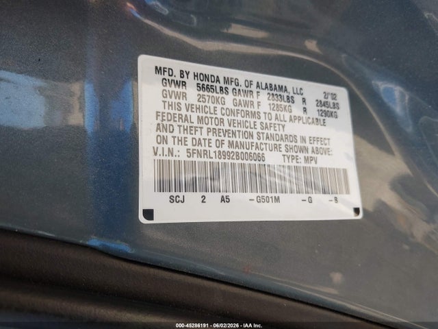 Honda Odyssey Ex-l