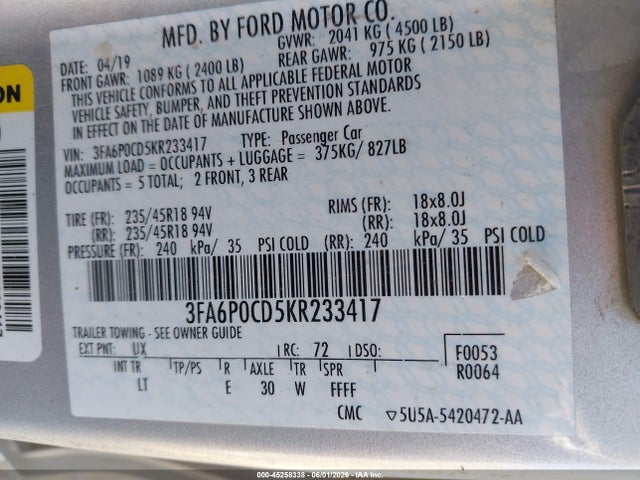 Ford Fusion Sel