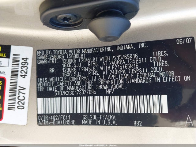 Toyota Sienna Le