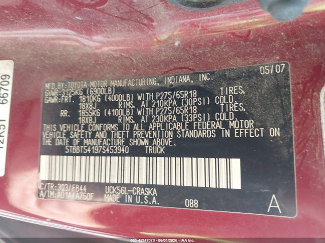 Toyota Tundra Sr5 4.7l V8