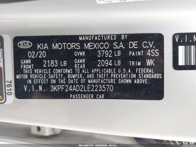 Kia Forte Lxs