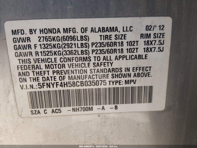 Honda Pilot Ex-l
