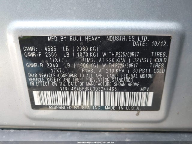 Subaru Outback 2.5i Limited