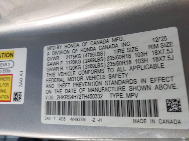 Honda CR-V Ex-l Awd