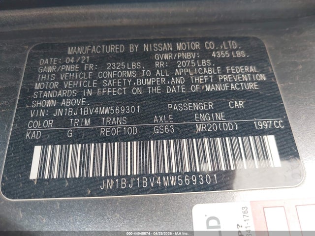 Nissan Rogue Sv Fwd Xtronic Cvt