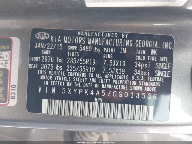 Kia Sorento 3.3l Sxl