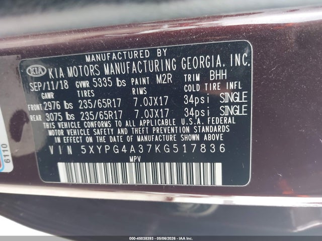 Kia Sorento 2.4l Lx