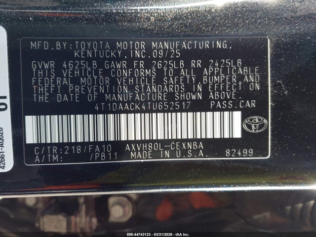 Toyota Camry Le
