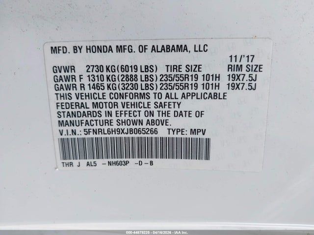 Honda Odyssey Elite