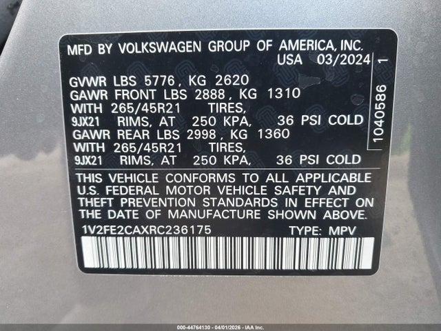 Volkswagen Atlas 2.0t Sel Premium R-line