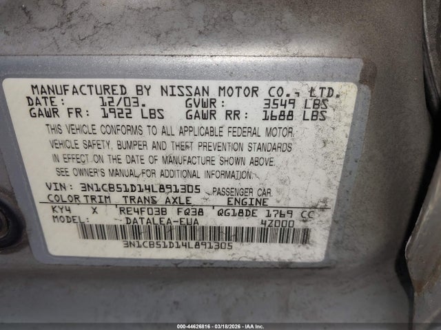 Nissan Sentra 1.8s