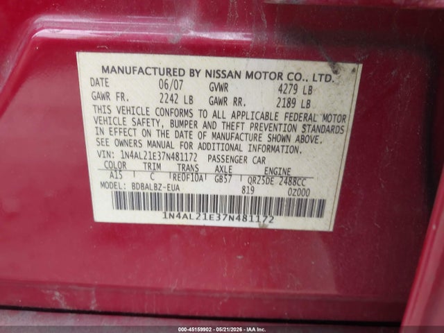 Nissan Altima 2.5 S