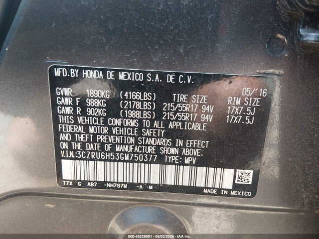 Honda HR-V Ex
