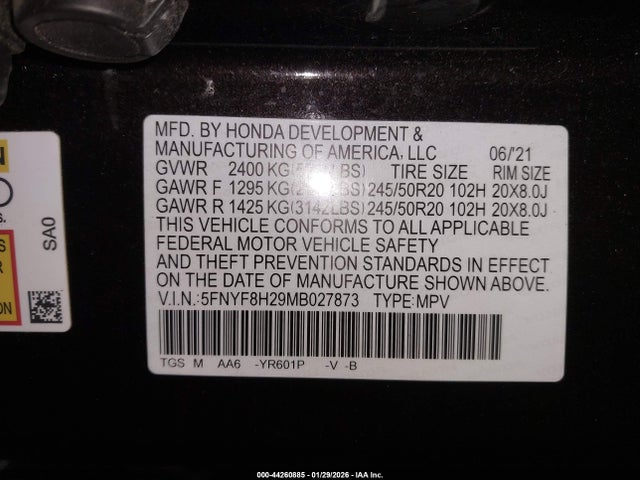 Honda Passport Awd Sport