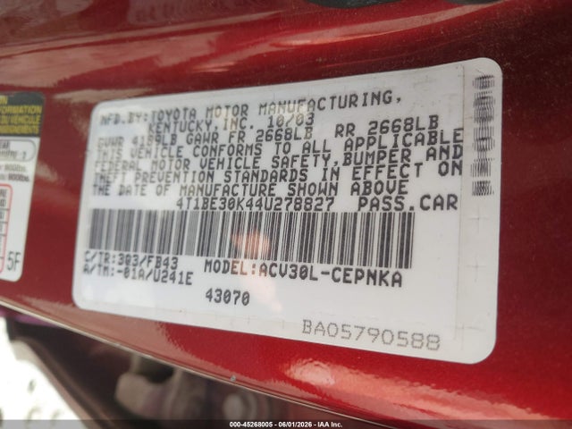 Toyota Camry Le