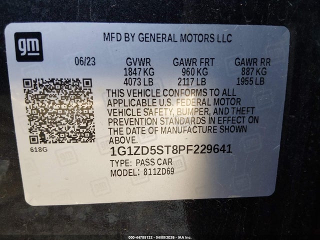 Chevrolet Malibu Fwd 1lt