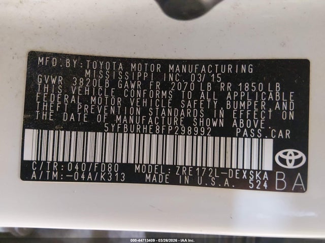 Toyota Corolla S Plus