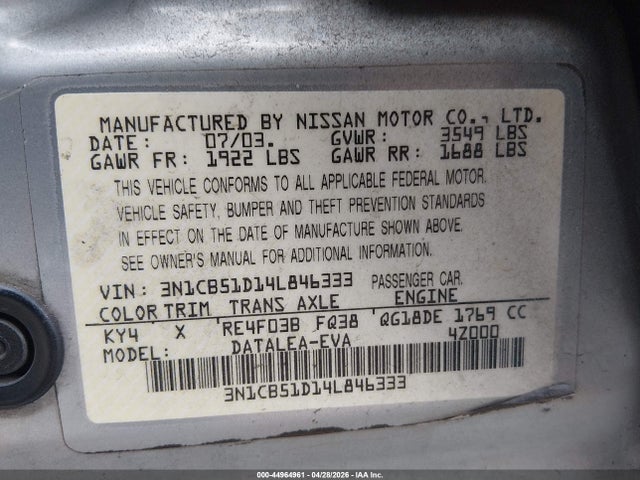 Nissan Sentra 1.8s