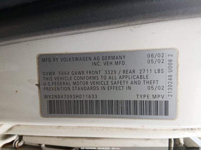 Volkswagen EuroVan Mv