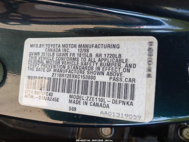 Toyota Corolla Le