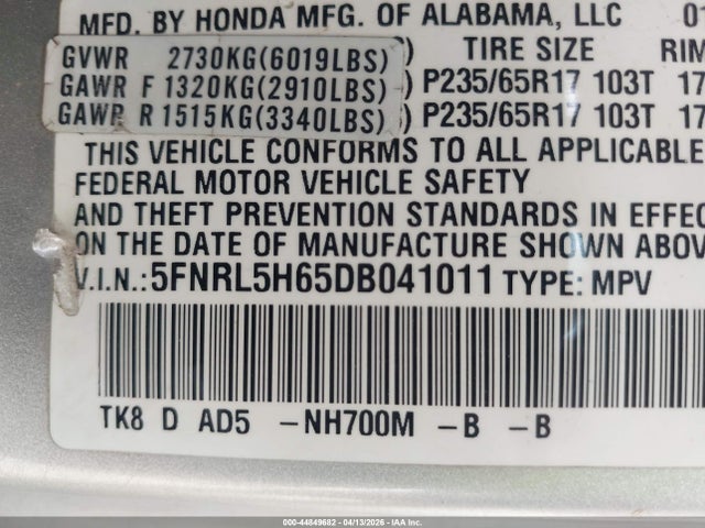 Honda Odyssey Ex-l