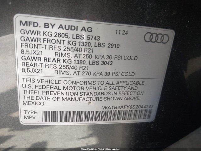 Audi Sq Premium Plus Tfsi Quattro Tiptronic