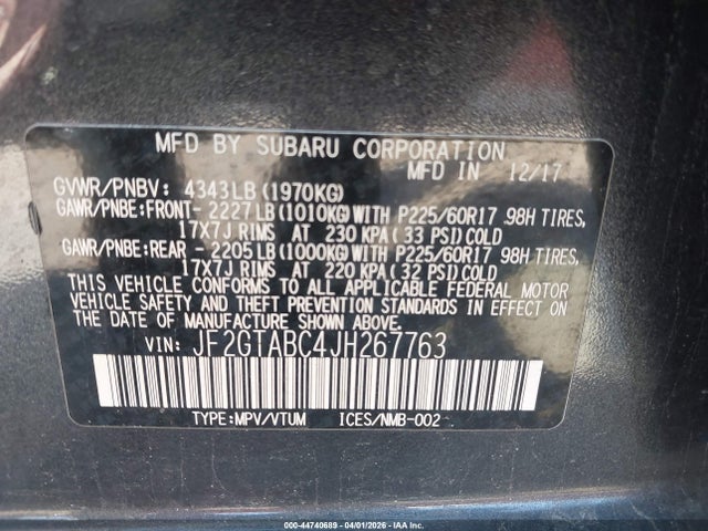 Subaru Crosstrek 2.0i Premium