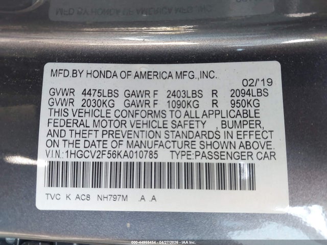 Honda Accord Ex-l 2.0t