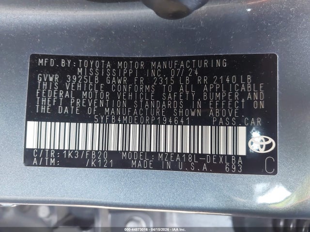 Toyota Corolla Le
