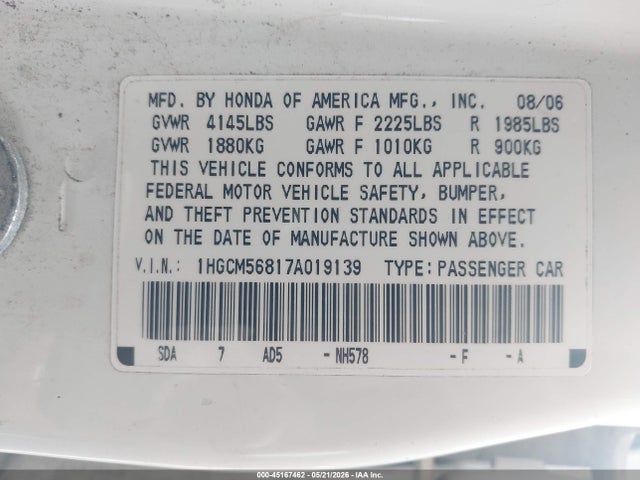 Honda Accord 2.4 Ex
