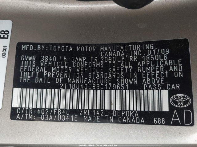 Toyota Corolla Le