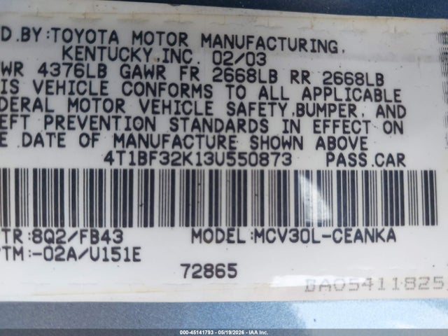 Toyota Camry Le V6