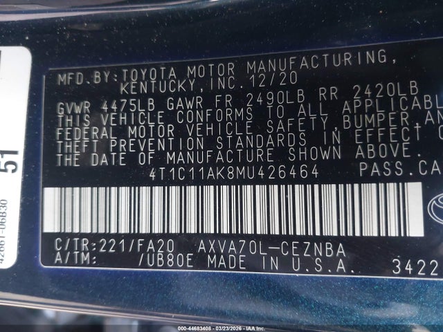 Toyota Camry Le