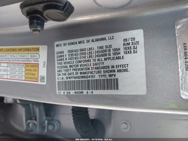 Honda Pilot Awd Ex-l