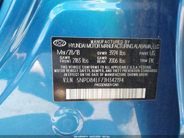 Hyundai ELANTRA Sel