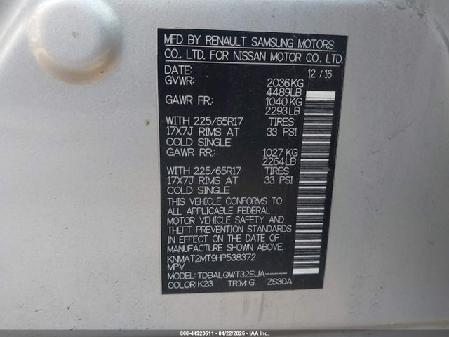 Nissan Rogue Sv