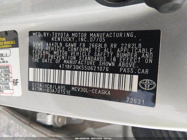 Toyota Camry Xle V6
