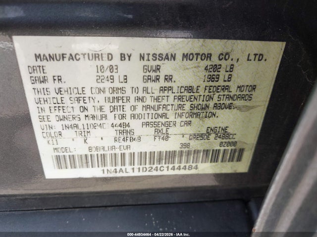 Nissan Altima 2.5 S