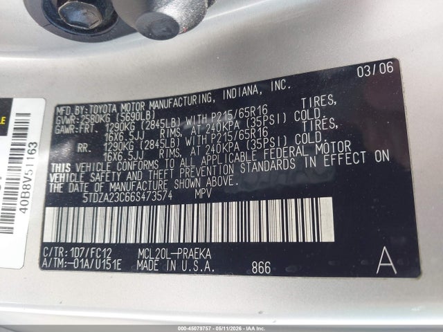 Toyota Sienna Le