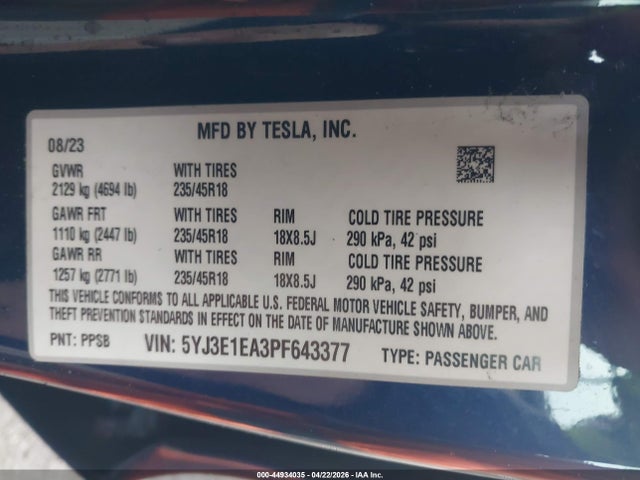 Tesla Model 3 Rear-wheel Drive