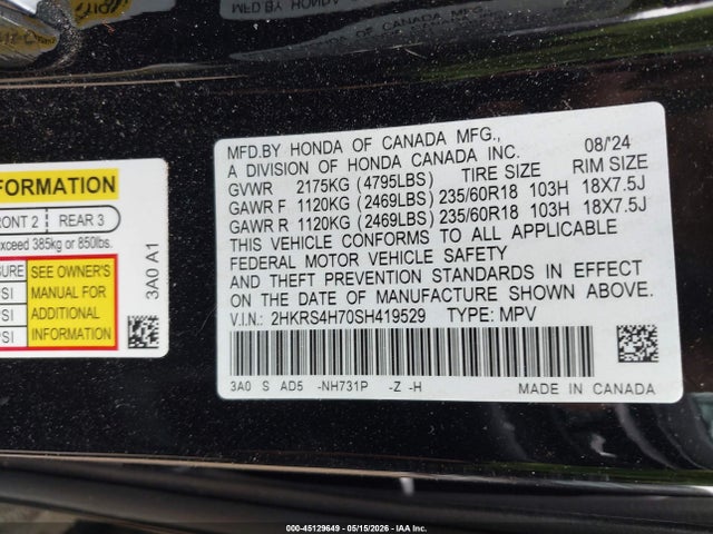 Honda CR-V Ex-l Awd