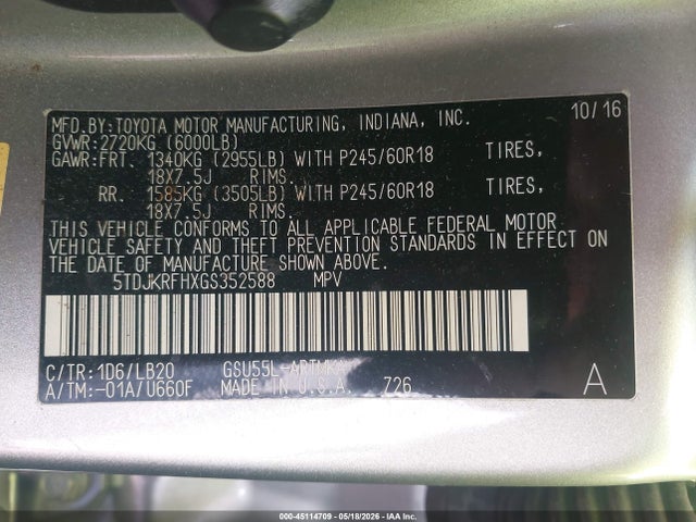 Toyota Highlander Xle V6