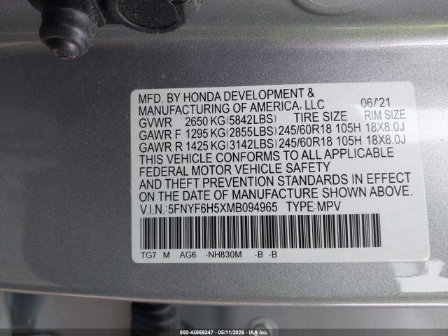 Honda Pilot Awd Ex-l