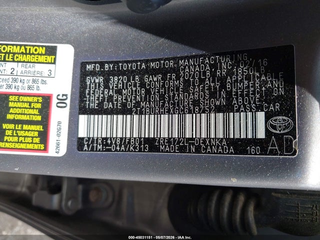 Toyota Corolla Le