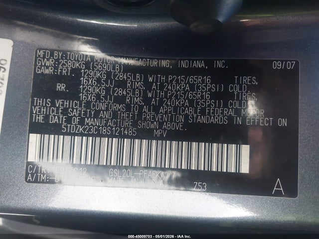 Toyota Sienna Le